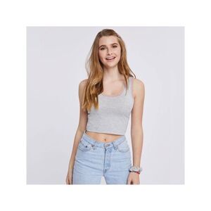 NWT SUNDOWN BY SPLENDID Womens Top Tank Gray Sleeveless Scoop Neck Juniors L
